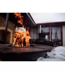 Чугунный "FANTASTIC GRILL" Везувий Ø 1000 Престиж (чаша+подставка престиж+плита Gurman Ø1000+крышка)