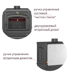 Печь-камин Везувий LV-12 "Антрацит"