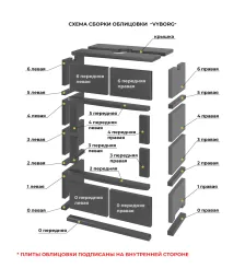 Камин ASTON Вертикаль "ВЫБОРГ" Н-1346 Амфиболит