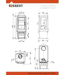 Печь-камин EVEREST S12PМ