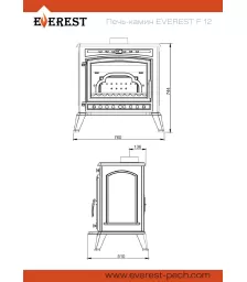 Печь-камин EVEREST F12