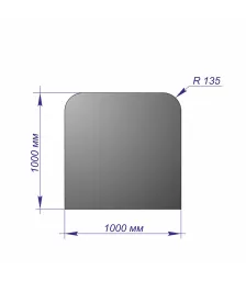 Лист напольный 1000*1000*1,5 R135 антрацит