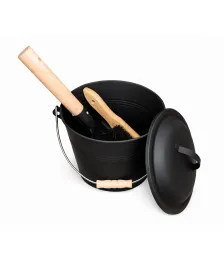 Набор каминный EVEREST LB51-B (ведро, совок, щётка) (21*17см)