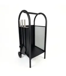 Дровница EVEREST H100-B-B черный (35*32*81см)