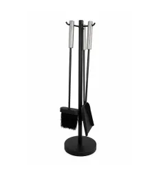 Набор каминный EVEREST K239-XB никель/черный (15*15*56см)
