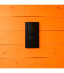 Баня Везувий БМ-03 (ВС) (ASTON 16 стекло с выносом; дымоход Black)