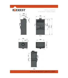 Печь-камин EVEREST W8M Б/У