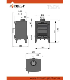Печь-камин EVEREST К6