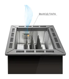 Электрокаменка EVEREST Черный Кристалл с парогенератором 15кВт (Black Crystal Steam S150)