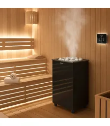 Электрокаменка EVEREST Черный Кристалл с парогенератором 9кВт (Black Crystal Steam S90)