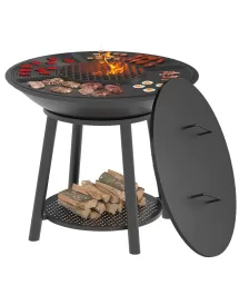 Чугунный "FANTASTIC GRILL" Везувий Ø 1000 Престиж (чаша+подставка престиж+плита Gurman Ø1000+крышка)
