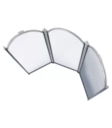 Экран каминный C03011АSК (3 секции, 60х95см, черный/серебро)