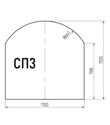 Лист стеклянный напольный (1100х1100х6мм) СП-3