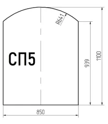 Лист стеклянный напольный (1100х850х6мм) СП-5