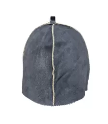 Шапка для бани из ОВЧИНЫ серая