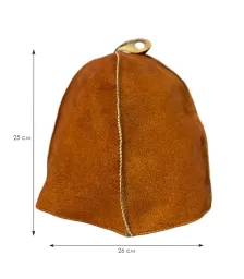 Шапка для бани из ОВЧИНЫ рыжая