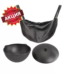 Казан чугунный 12л + Крышка + Сумка