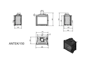 Каминная топка АНТЕК (ANTEK) 150 10 кВт