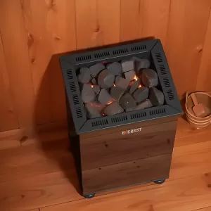 Электрокаменка EVEREST Черный Кристалл (Black Crystal) 6квт (с пультом)