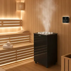 Электрокаменка EVEREST Черный Кристалл с парогенератором 15кВт (Black Crystal Steam S150)
