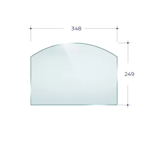 Стекло Везувий 224 (0,348*0,249) Арка (на печку с дверкой)