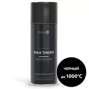 Краска термостойкая (Аэрозоль) (до 1000°С, 520 мл) Черная Элкон (Elcon)