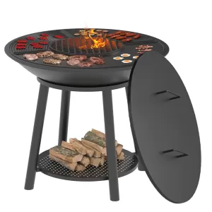 Чугунный "FANTASTIC GRILL" Везувий Ø 1000 Престиж (чаша+подставка престиж+плита Gurman Ø1000+крышка)